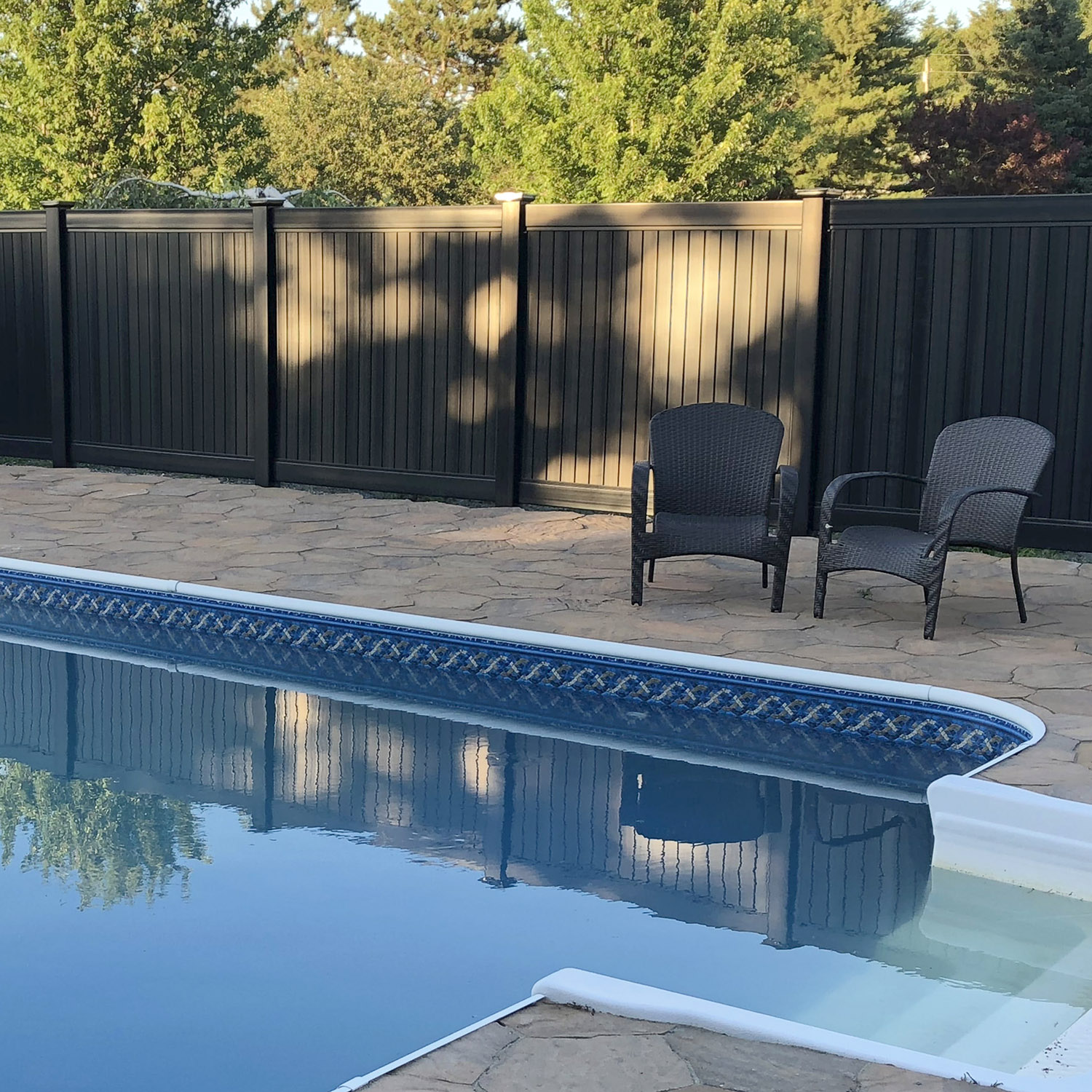 Blackline HHP Solid Black Privacy Fence Installation Gallery