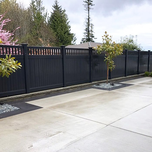 Blackline HHP Black Vinyl Picket Top Privacy Fencing