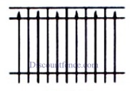 Elite-25 Flat Top with Spear Ornamental Aluminum Fence