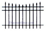 Elite-50 Concave Spear Top Ornamental Aluminum Fence