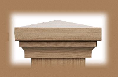 Newport Wooden Post Caps by Nantucket Post Cap Co. 