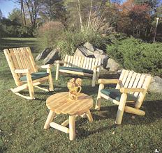 Cedar chairs and cedar setees