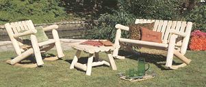 Cedar chairs and cedar setees