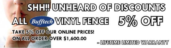 10% OFF Vinyl Fence Orders