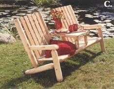 Cedar chairs and cedar setees