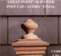 Acorn post cap