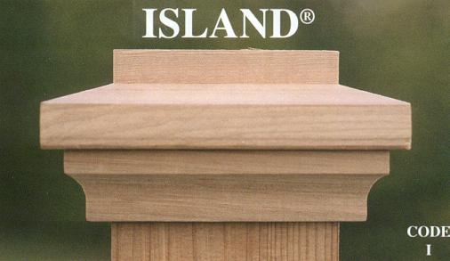 Island Redwood Wooden Post Cap