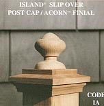 Island Post cap with acorn finial