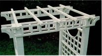 Wooden pergola with wings