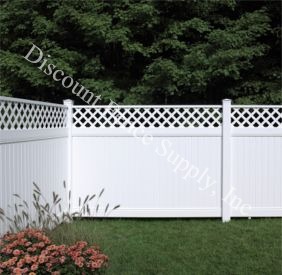 New Lexington Vinyl Privacy Fence with Lattice Accents