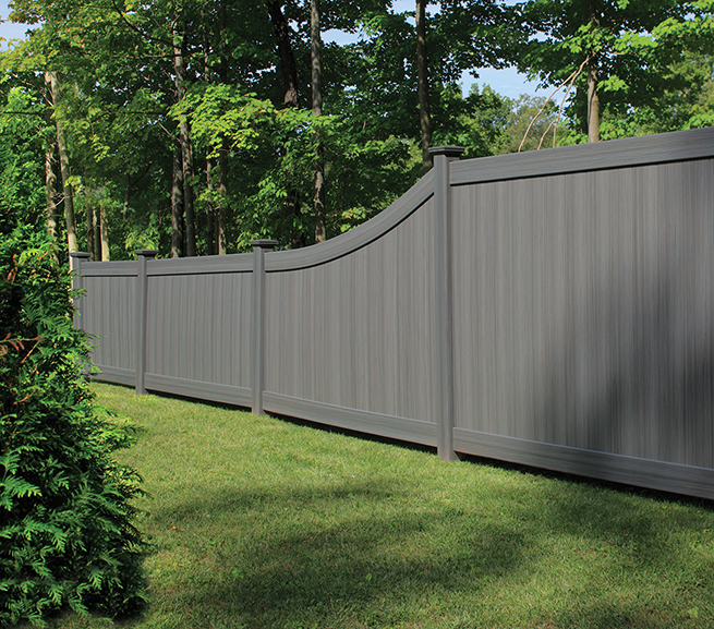 Chesterfield CertaGrain privacy fence with Swoop