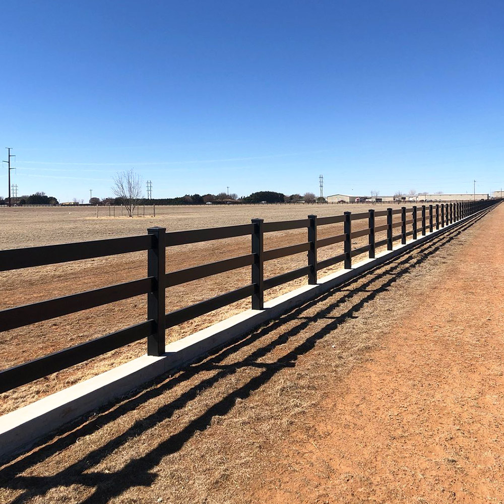 Blackline HHP Black Three Rail Horse Fence